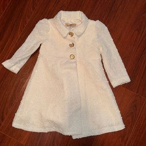 Beautiful Never Worn Winter White Toddler Girls Pea Coat